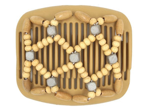 African Butterfly Hair Comb - Ndebele Blonde 90