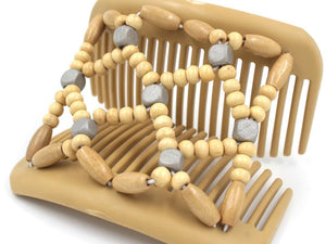 African Butterfly Hair Comb - Ndebele Blonde 90