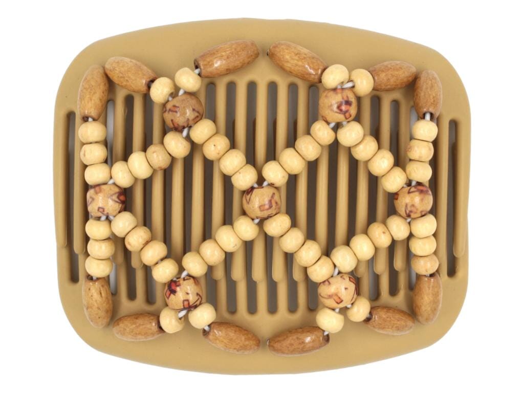 African Butterfly Hair Comb - Ndebele Blonde 91