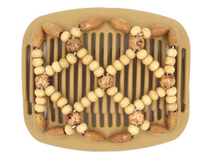 African Butterfly Hair Comb - Ndebele Blonde 91