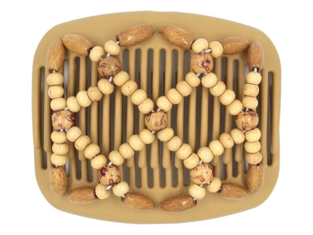 African Butterfly Hair Comb - Ndebele Blonde 91