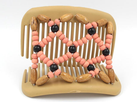 African Butterfly Hair Comb - Ndebele Blonde 92