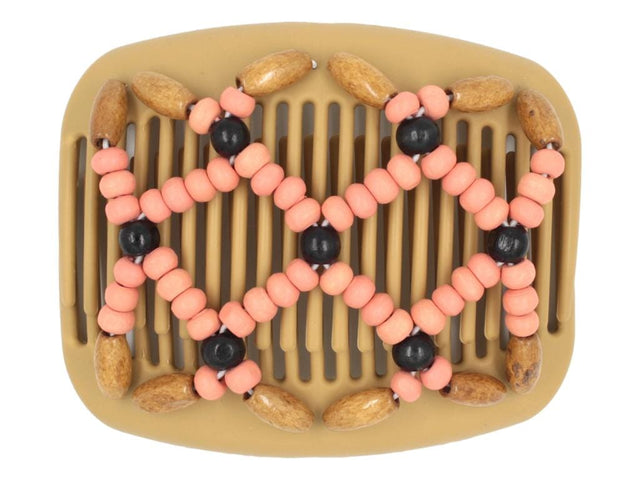 African Butterfly Hair Comb - Ndebele Blonde 92