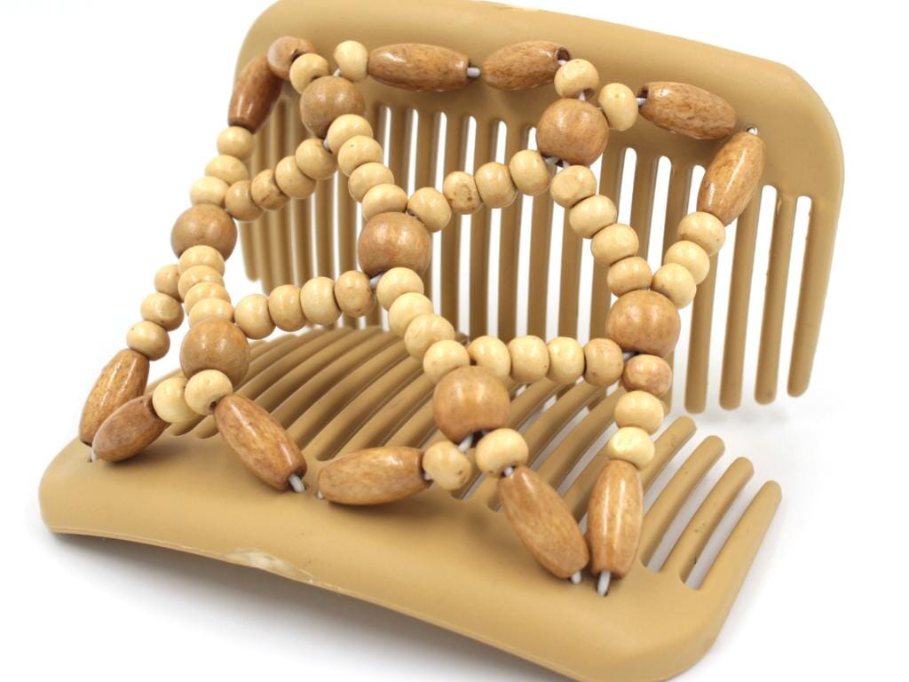 African Butterfly Hair Comb - Ndebele Blonde 93