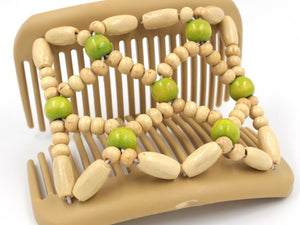 African Butterfly Hair Comb - Ndebele Blonde 94