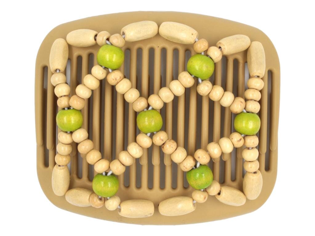 African Butterfly Hair Comb - Ndebele Blonde 94