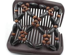 African Butterfly Hair Comb - Ndebele Brown 125