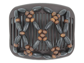 African Butterfly Hair Comb - Ndebele Brown 125