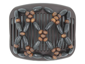 African Butterfly Hair Comb - Ndebele Brown 125