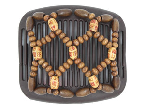 African Butterfly Hair Comb - Ndebele Brown 126