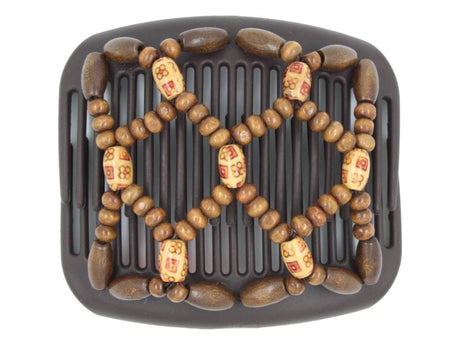 African Butterfly Hair Comb - Ndebele Brown 126