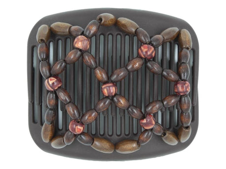 African Butterfly Hair Comb - Ndebele Brown 127