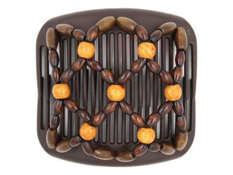 African Butterfly Hair Comb - Ndebele Brown 128