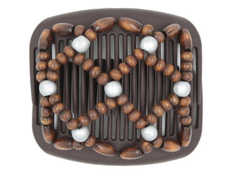 African Butterfly Hair Comb - Ndebele Brown 129