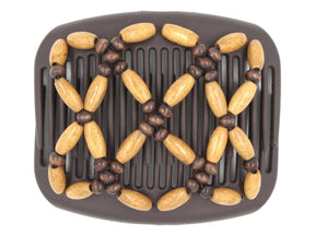 African Butterfly Hair Comb - Ndebele Brown 130