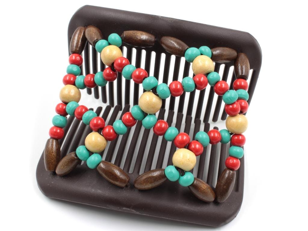 African Butterfly Hair Comb - Ndebele Brown 131