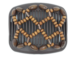 African Butterfly Hair Comb - Ndebele Brown 167