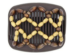 African Butterfly Hair Comb - Ndebele Brown 184