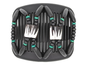 African Butterfly Hair Comb - Stones & Bones Black 128