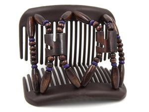 African Butterfly Hair Comb - Stones & Bones Brown 126