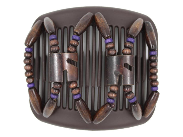 African Butterfly Hair Comb - Stones & Bones Brown 126