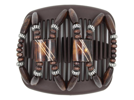 African Butterfly Hair Comb - Stones & Bones Brown 128