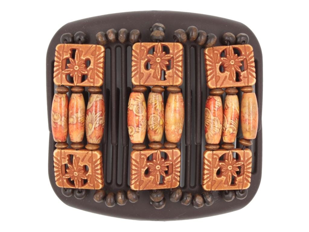 African Butterfly Hair Comb - Tripla Brown 75