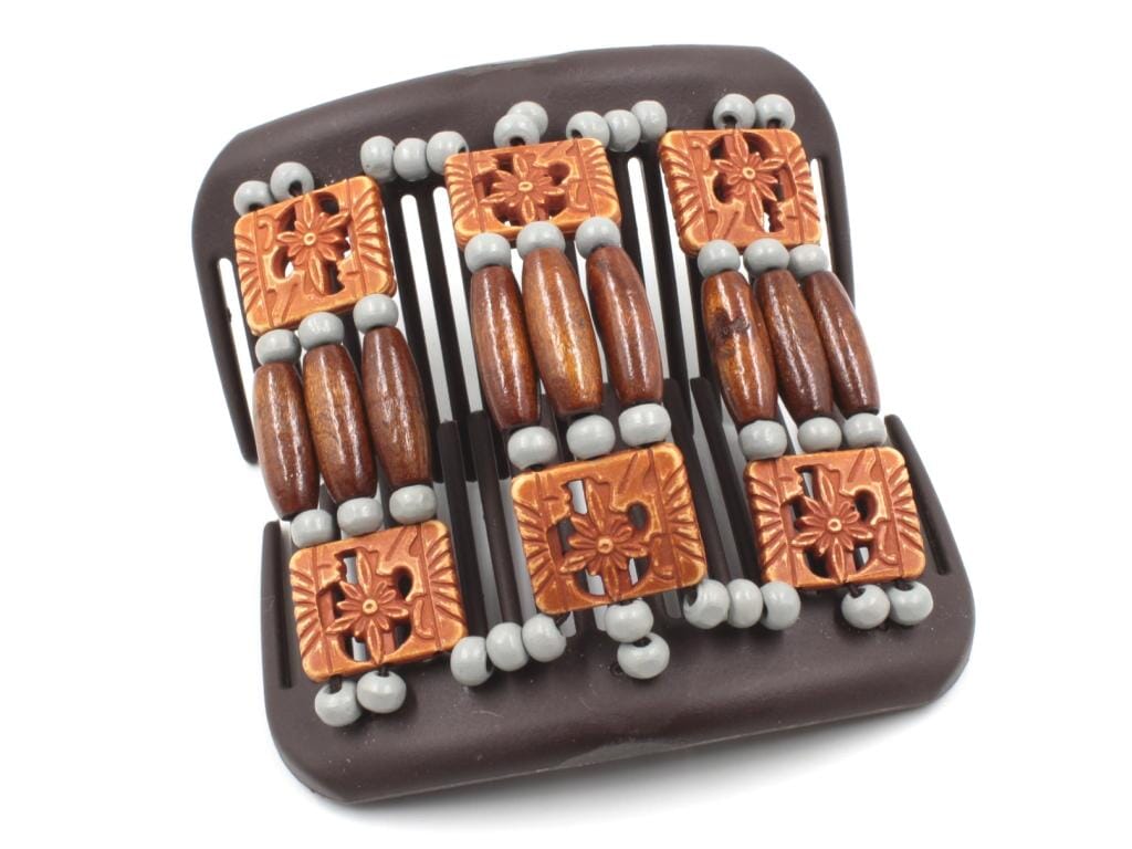 African Butterfly Hair Comb - Tripla Brown 76