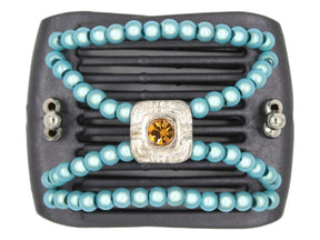 African Butterfly LadyBug Hair Comb - Black Pearl 47