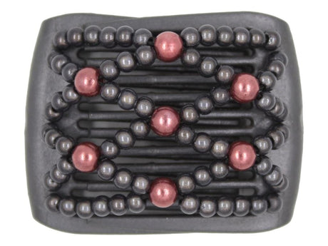 African Butterfly LadyBug Hair Comb - Black Pearl 48