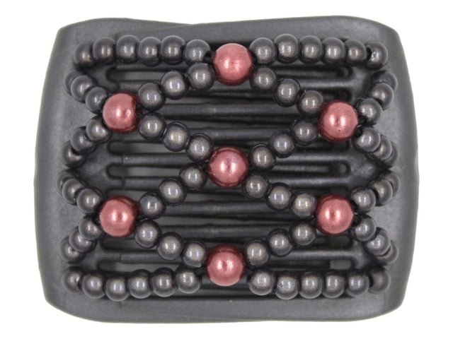 African Butterfly LadyBug Hair Comb - Black Pearl 48
