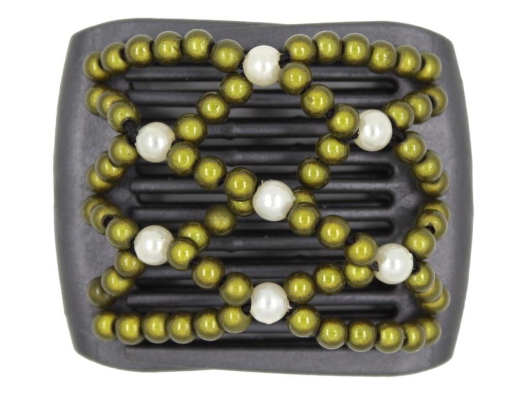 African Butterfly LadyBug Hair Comb - Black Pearl 49