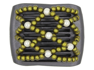 African Butterfly LadyBug Hair Comb - Black Pearl 49