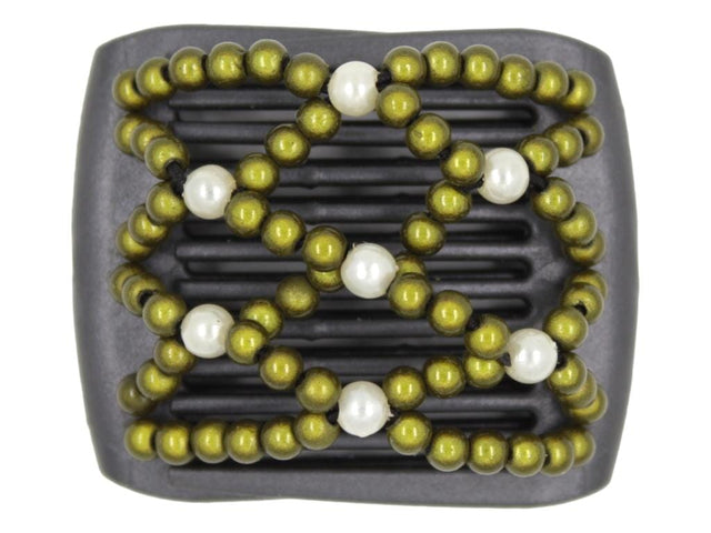 African Butterfly LadyBug Hair Comb - Black Pearl 49