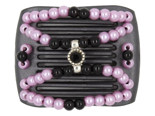 African Butterfly LadyBug Hair Comb - Black Pearl 50