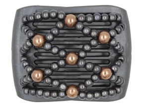 African Butterfly LadyBug Hair Comb - Black Pearl 51