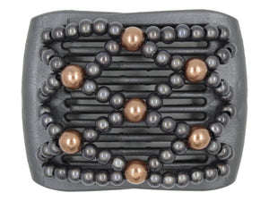 African Butterfly LadyBug Hair Comb - Black Pearl 51