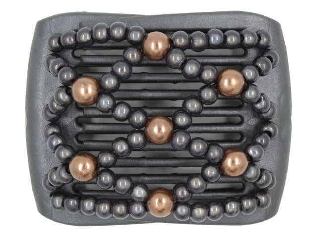 African Butterfly LadyBug Hair Comb - Black Pearl 51