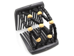 African Butterfly LadyBug Hair Comb - Black Pearl 52