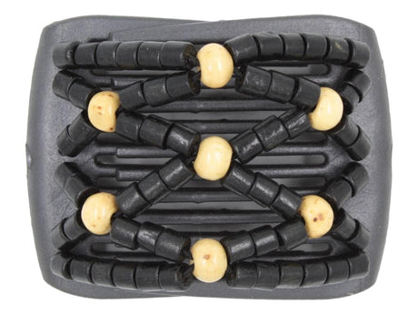 African Butterfly LadyBug Hair Comb - Black Pearl 52