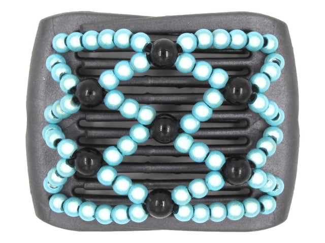 African Butterfly LadyBug Hair Comb - Black Pearl 54