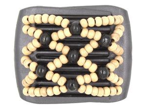 African Butterfly LadyBug Hair Comb - Black Pearl 57