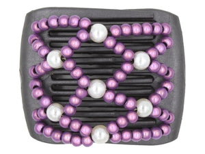 African Butterfly LadyBug Hair Comb - Black Pearl 55