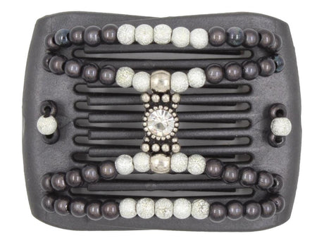 African Butterfly LadyBug Hair Comb - Black Pearl 56