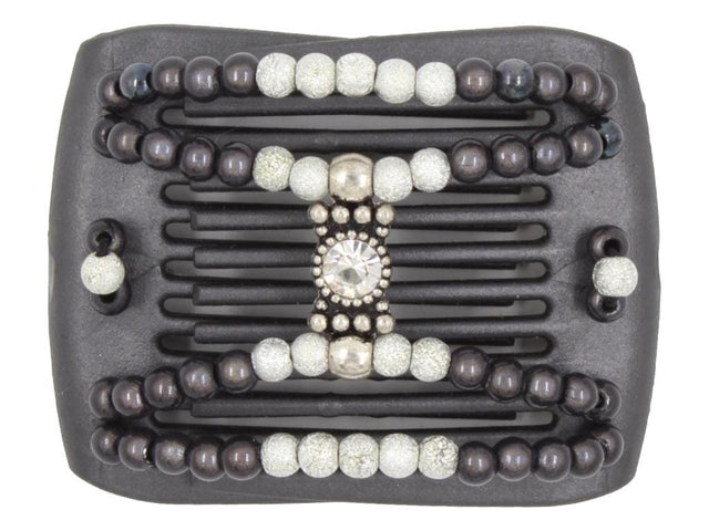 African Butterfly LadyBug Hair Comb - Black Pearl 56