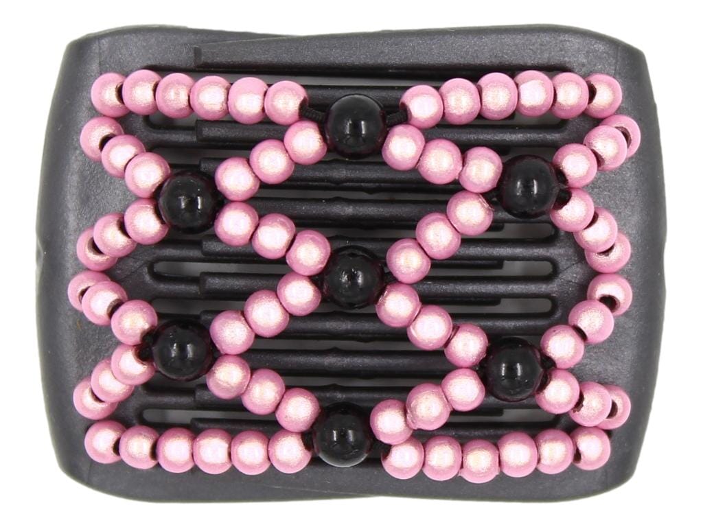 African Butterfly LadyBug Hair Comb - Black Pearl 60