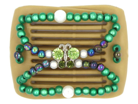 African Butterfly LadyBug Hair Comb - Blonde 64