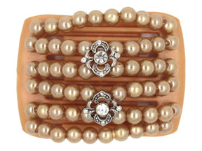 African Butterfly LadyBug Hair Comb - Blonde Pearl 39