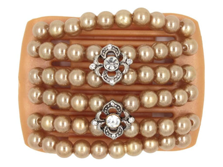 African Butterfly LadyBug Hair Comb - Blonde Pearl 39
