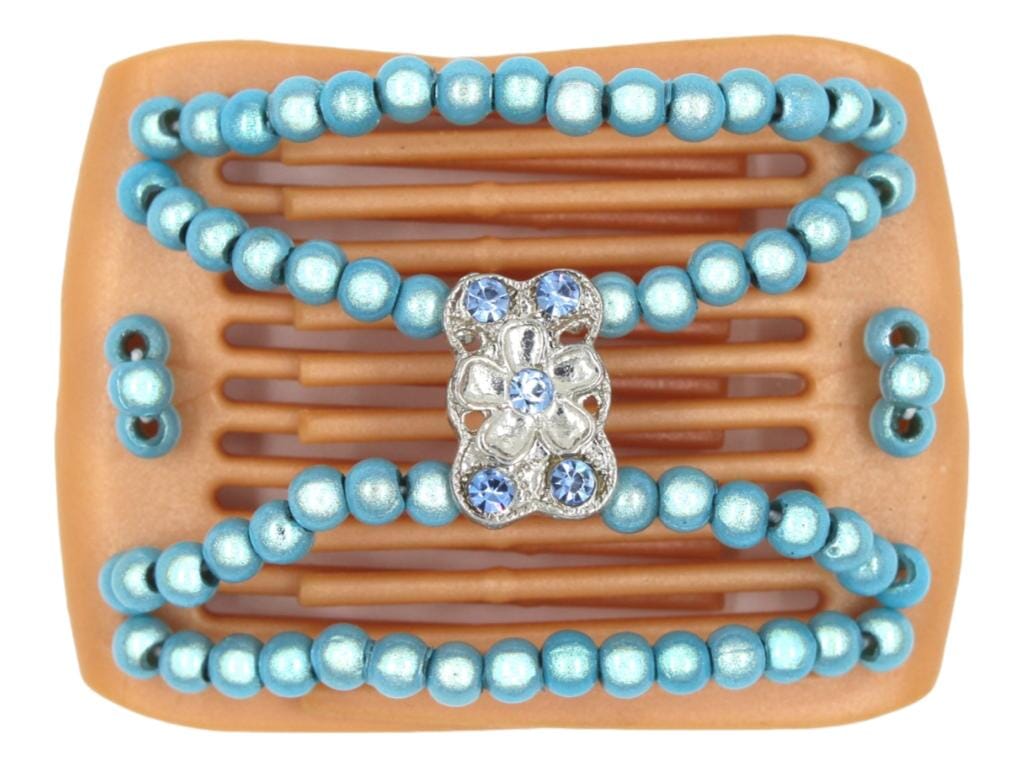 African Butterfly LadyBug Hair Comb - Blonde Pearl 41